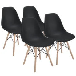 Yaheetech Modern Dining Chairs With Natural Beech Wood Set Of 4 21 Yaheetech Modern Dining Chairs With Natural Beech Wood Set Of 4 -Baxton Studio Store GUEST 01077e12 4958 4eb9 9c37 2f35db5e3f36