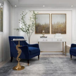 Coastal Seahorse Accent Table Gold - Olivia & May -Baxton Studio Store GUEST 013bdd08 a959 4991 9c61 704443b5eafe