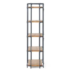 Yorktown 66.75" 5-Shelf Industrial Bookcase Brown - Christopher Knight Home 9 Yorktown 66.75" 5-Shelf Industrial Bookcase Brown - Christopher Knight Home -Baxton Studio Store GUEST 02bd812b 7003 4354 8b30 7144d71941a0