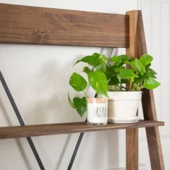 68.25" Boho 4 Tier Solid Wood Ladder Bookshelf Plant Stand - Saracina Home 18 68.25" Boho 4 Tier Solid Wood Ladder Bookshelf Plant Stand - Saracina Home -Baxton Studio Store GUEST 06dd6b1f 0a35 4ec3 99cf 42bc2a3440f4