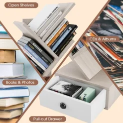 Tangkula 5-Tier Tree Bookshelf W/ Wooden Drawer Display Storage Organizer Rack -Baxton Studio Store GUEST 073c917f 432e 4d56 9bd3 064717a2bf23