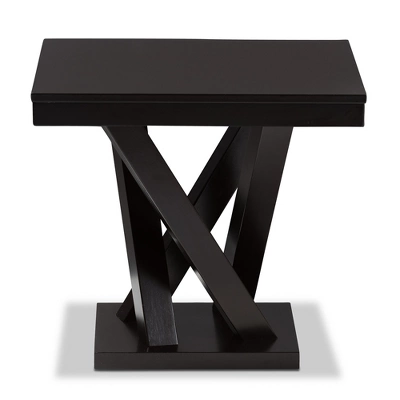 Everdon Modern End Table Dark Brown - Baxton Studio 6 Everdon Modern End Table Dark Brown - Baxton Studio - Image 4