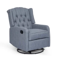 Mohaven Contemporary Tufted Wingback Swivel Recliner - Christopher Knight Home -Baxton Studio Store GUEST 09e9c56b e11d 4bb1 87bb 74cdc6e132ee