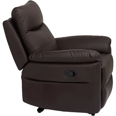 Elm Lane Newport Dark Brown Faux Leather Recliner Chair Modern Armchair Comfortable Push Manual Reclining Footrest For Bedroom Living Room Reading 9 Elm Lane Newport Dark Brown Faux Leather Recliner Chair Modern Armchair Comfortable Push Manual Reclining Footrest For Bedroom Living Room Reading - Image 7