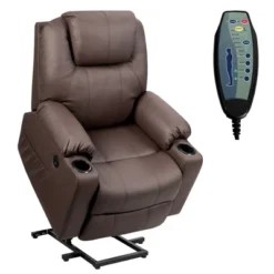 Costway Electric Recliner Chair Massage Sofa Leather W/ USB Charge Port BrownBlack 23 Costway Electric Recliner Chair Massage Sofa Leather W/ USB Charge Port BrownBlack -Baxton Studio Store GUEST 0af3e7bd 20aa 4253 a9f2 764a73312613