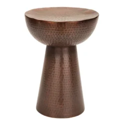 Hammered Metal Drum End Table Bronze - Olivia & May 11 Hammered Metal Drum End Table Bronze - Olivia & May -Baxton Studio Store GUEST 0e5545a7 49fa 4778 a817 70ed018312b7