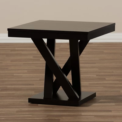 Everdon Modern End Table Dark Brown - Baxton Studio 8 Everdon Modern End Table Dark Brown - Baxton Studio - Image 6