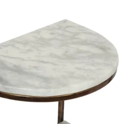 33.5" Bainville Modern Glam Handcrafted Marble Half Round Etagere Bookcase Natural White/Antique Brass - Christopher Knight Home 8 33.5" Bainville Modern Glam Handcrafted Marble Half Round Etagere Bookcase Natural White/Antique Brass - Christopher Knight Home -Baxton Studio Store GUEST 10103d2f 64de 4b65 abea 2c314955907d