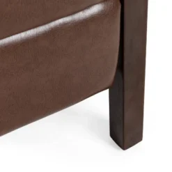 Fernhill Mid Century Modern Faux Leather Upholstered Pushback Recliner Dark Brown/Dark Espresso - Christopher Knight Home -Baxton Studio Store GUEST 10ec81c1 aa92 4704 97d2 86b87778980f