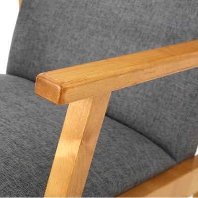 Harvey Mid-Century Modern Fabric Rocking Chair - Christopher Knight Home 5 Harvey Mid-Century Modern Fabric Rocking Chair - Christopher Knight Home - Image 3