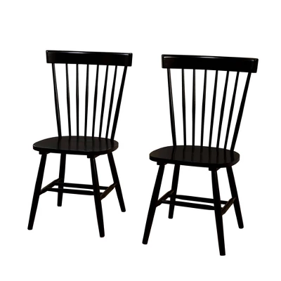 Set Of 2 Venice High Back Contemporary Windsor Dining Chairs - Buylateral 5 Set Of 2 Venice High Back Contemporary Windsor Dining Chairs - Buylateral - Image 3