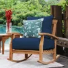 Caterina Teak Patio Rocking Chair With Cushion - Cambridge Casual -Baxton Studio Store GUEST 126b3587 5fe7 4016 964b 5bb88bc281d4