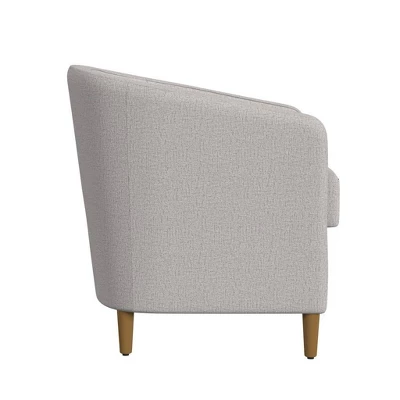 Modern Barrel Accent Chair Neutral Textured Solid - HomePop 4 Modern Barrel Accent Chair Neutral Textured Solid - HomePop - Image 2