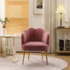 Modern Shell Shape Armchair Accent Chair With Gold Legs-ModernLuxe 1 Modern Shell Shape Armchair Accent Chair With Gold Legs-ModernLuxe -Baxton Studio Store GUEST 14564269 af92 4e96 8831 88f3a8e22fdb