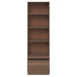 71" Gunther Mid-Century Bookcase 1 Drawer Walnut - Linon -Baxton Studio Store GUEST 172500e2 b89b 4be8 98a0 842d68e78dad