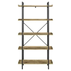 68" 5 Tray Shelf Urban Pipe X Back Bookshelf - Saracina Home 14 68" 5 Tray Shelf Urban Pipe X Back Bookshelf - Saracina Home -Baxton Studio Store GUEST 18cd1433 31a3 4be1 8f59 f88c9c732217