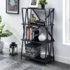 44.25" Werrin 4 Shelf Metal Display Bookshelf Black - MiBasics -Baxton Studio Store GUEST 18fb66d1 7851 444f abc3 119c37ffca1e