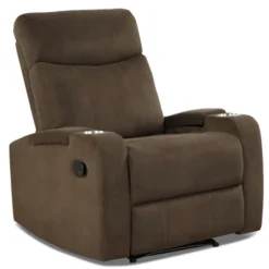 Costway Recliner Chair Single Sofa Lounger With Arm Storage & Cup Holder CoffeeGreyBrown 23 Costway Recliner Chair Single Sofa Lounger With Arm Storage & Cup Holder CoffeeGreyBrown -Baxton Studio Store GUEST 1a1d09d8 9e49 408f 8a22 ad47a056e362