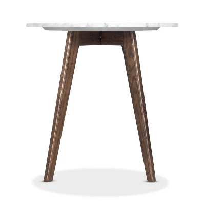 20" Gabrielle Marble Round Side Table Walnut - Poly & Bark 5 20" Gabrielle Marble Round Side Table Walnut - Poly & Bark - Image 3