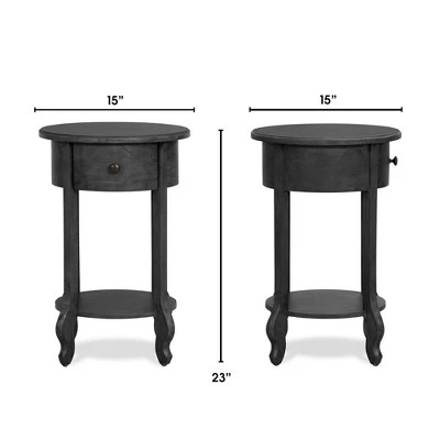 James Round Side Table Dark Gray - Finch 10 James Round Side Table Dark Gray - Finch - Image 8