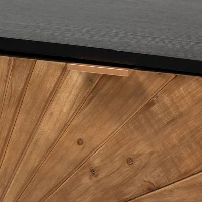 Richardson Two-Tone Wood 2 Drawer Storage Cabinet Natural Brown/Black - Baxton Studio 7 Richardson Two-Tone Wood 2 Drawer Storage Cabinet Natural Brown/Black - Baxton Studio - Image 5