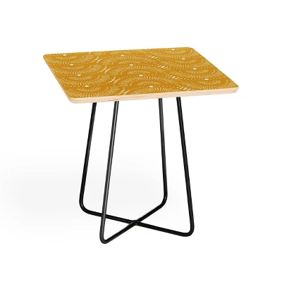Heather Dutton Rise And Shine Side Table Yellow/Black - Deny Designs 4 Heather Dutton Rise And Shine Side Table Yellow/Black - Deny Designs - Image 2