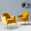 Odo Velvet Accent Arm Chair Padded Seat Set Of 2 | Karat Home - Mustard 2 Odo Velvet Accent Arm Chair Padded Seat Set Of 2 | Karat Home - Mustard -Baxton Studio Store GUEST 1e6820c4 9c1c 42a1 b6d0 6ff8f4646afc