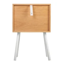 Abacus 2 Drawer Side Table Oak Brown/White - Universal Expert -Baxton Studio Store GUEST 1eef5766 999c 4353 84ce b3aa7e339100