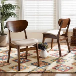 2pc Katya Fabric Upholstered And Wood Dining Chair Set - Baxton Studio 13 2pc Katya Fabric Upholstered And Wood Dining Chair Set - Baxton Studio -Baxton Studio Store GUEST 1f49accb 78a7 4902 9c31 ef8135024e2b