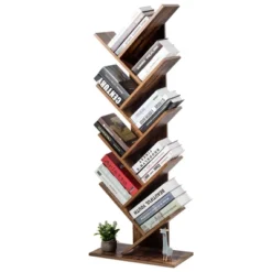 Costway Tree Bookshelf 8-Tier Bookcase Free Standing Book Rack Display Stand -Baxton Studio Store GUEST 2071af38 4f81 4005 a22f d42b268feb96
