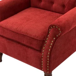 Galatea Wooden Upholstered Accent Armchair With Nailhead Trim | ARTFUL LIVING DESIGN -Baxton Studio Store GUEST 21e08dda 203c 455a 90ac e3cfe4df0e06