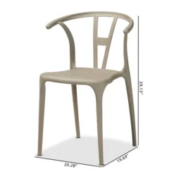 4pc Warner Plastic Dining Chair Set - Baxton Studio -Baxton Studio Store GUEST 226d90b6 1f7e 4b49 9ea5 f835d73d8b43