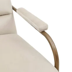 Abbot Upholstered Open Arm Metal Leg Accent Chair Beige - Madison Park -Baxton Studio Store GUEST 239b4590 dc43 478c bac5 1446af6b9a9c