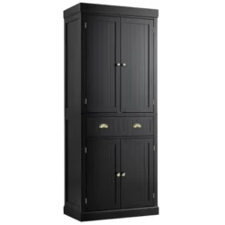 Costway Kitchen Cabinet Pantry Cupboard Freestanding W/Shelves Grey/Espresso -Baxton Studio Store GUEST 23d00c26 9b5a 4176 8314 ba7db1de6edc