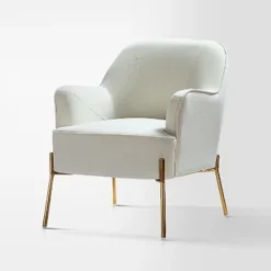 Odo Upholstered Accent Chair Velvet Comfy Living Room Arm Chair | Karat Home -Baxton Studio Store GUEST 2404619e 0044 4f1d a05f ab45f349af75