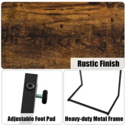 Costway C-shaped End Side Coffee Tray Sofa Table Laptop TV Snack Stand W/ Metal Frame -Baxton Studio Store GUEST 242c5564 bb5c 4937 a9c8 cdc2291900bc