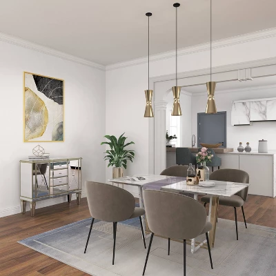 Glam Mirrored Rectangular Storage Cabinet Silver - Olivia & May 18 Glam Mirrored Rectangular Storage Cabinet Silver - Olivia & May - Image 16