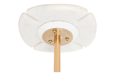 Inmod Linden Marble Side Table Gold/White 4 Inmod Linden Marble Side Table Gold/White - Image 2