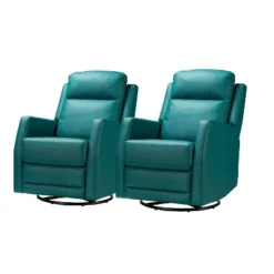 Artful Living Design Ofelia Swivel Set Of 2 Recliners -Baxton Studio Store GUEST 25caf7ba 92a1 4472 bf0f ac2dd88fc456