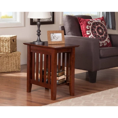 Mission Chair Side Table Walnut - AFI 3 Mission Chair Side Table Walnut - AFI