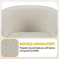 Yaheetech Upholstered Armchair Accent Barrel Chair Ivory 12 Yaheetech Upholstered Armchair Accent Barrel Chair Ivory -Baxton Studio Store GUEST 28cc5b61 efd8 4701 98cd b25e10a7fcfa