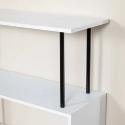 46.5" 4 Tier S Shaped Bookcase White/Black - Danya B. -Baxton Studio Store GUEST 291e07ef 2705 48ae 89a9 aeeaaf850f50