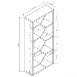 69" Achna 9 Shelf Bookshelf Black/Dark Walnut - MiBasics 10 69" Achna 9 Shelf Bookshelf Black/Dark Walnut - MiBasics -Baxton Studio Store GUEST 2a265b58 5f4d 4f1d b166 1c6e049c54e3