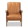 Nikko Mid-Century Faux Leather Upholstered Wood Lounge Chair Walnut/Brown - Baxton Studio -Baxton Studio Store GUEST 2ba348dc 06d0 42e5 8204 74245d32db04