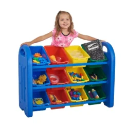 ECR4Kids 3-Tier Organizer With Bins, Toy Storage, Blue, Assorted 15 ECR4Kids 3-Tier Organizer With Bins, Toy Storage, Blue, Assorted -Baxton Studio Store GUEST 2c026367 e233 49c9 b390 477b12bde530