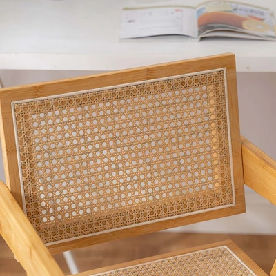 Costway Set Of 2 Rattan Accent Chairs Mid Century Dining Armchair Bamboo Frame Kitchen 11 Costway Set Of 2 Rattan Accent Chairs Mid Century Dining Armchair Bamboo Frame Kitchen - Image 9