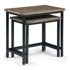 2pc Rhonda Solid Mango Wood Nesting Side Table - Wyndenhall -Baxton Studio Store GUEST 2f573a25 e6f1 40ac a2d5 19863ec3727a