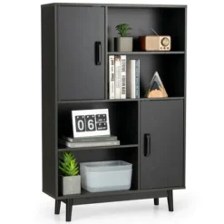 Costway Sideboard Storage Cabinet Bookshelf Cupboard W/Door Shelf Black / White / Espresso -Baxton Studio Store GUEST 2f8c0fa5 94c8 48d9 bf00 5d621611369e