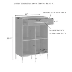 42.25" Juno Record Storage Cube Bookcase Dark Brown - Crosley -Baxton Studio Store GUEST 2fa6e78b 95b6 437e 9e26 8be2acf6e6a6
