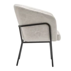 Modern Barrel Chair With Metal Base Faux Leather - WOVENBYRD -Baxton Studio Store GUEST 3012db96 691c 4fe1 a1e7 9bc7ab0881ac